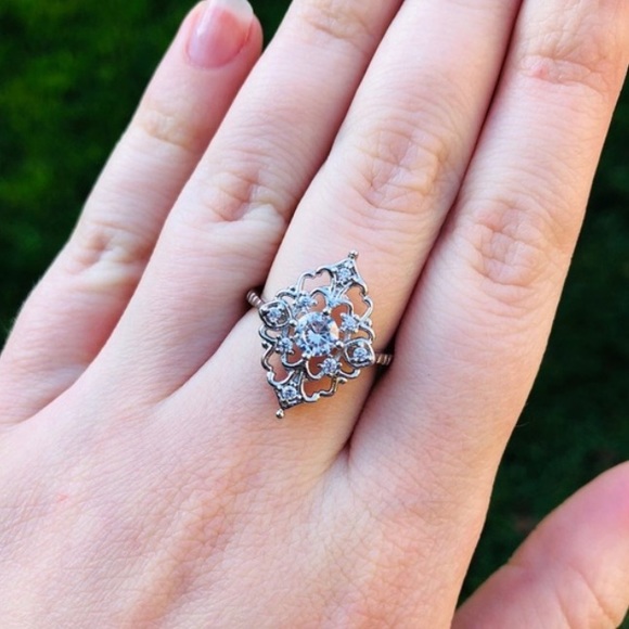 NEW Antique Sterling Silver Ring - Picture 2 of 6